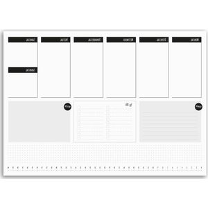 Bureauonderlegger DIN A2 40 vellen I weekplanner schrijfonderlegger organizer om te beschrijven neutral Desk Mat