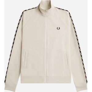 Fred Perry Contrast tape track jacket - light oyster black