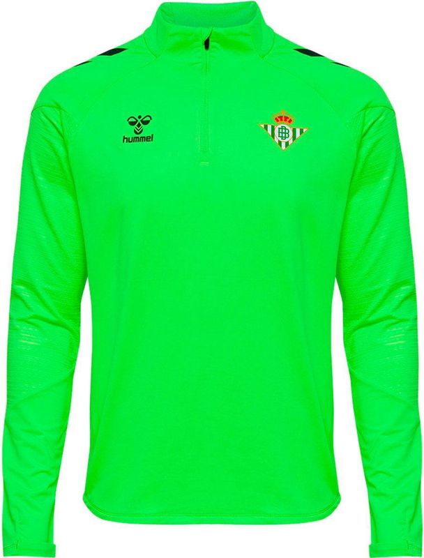 Hummel Real Betis Balompié Pro25 24/25 Sweatshirt Met Halve Rits Groen 176 cm Jongens,Meisjes