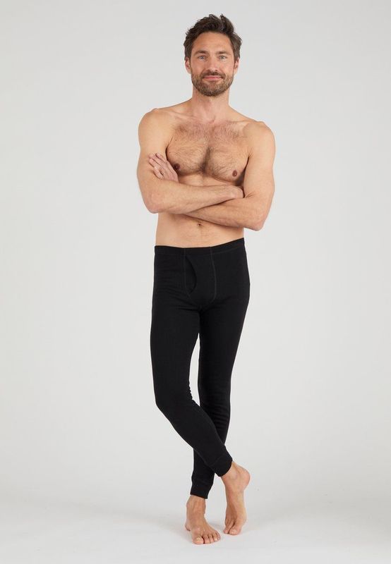 Damart - Thermolactyl - Legging - Zwart - Heren - Geribde Richelieu-fleece