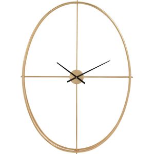 J-Line Ovaal klok - metaal - goud - large - Ø 125.5 cm - woonaccessoires