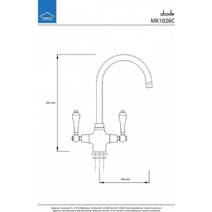 Abode Ludlow antiek bronzen keuken kraan