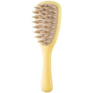 Gloovon® - Scalp Massager - Siliconen haarborstel - Scalp brush - Anti roos - Shampoo Brush - Shampoo borstel - Haargroei Versneller - Citroengeel