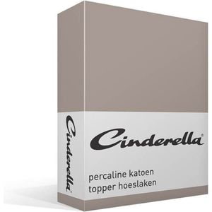 Cinderella Weekend - Topper Hoeslaken (tot 15 cm) - Katoen - 200x220 cm - Taupe