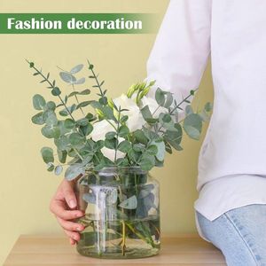 STAR&STER 30 stuks kunstmatige eucalyptusbladeren, decoratie, eucalyptus, takken, kunstplanten, eucalyptussteel, zilveren dollar, nepplant voor bloemarrangement, tafeldecoratie bruiloft