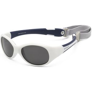 KOOLSUN® Flex - baby zonnebril - Wit Navy - 0-3 jaar - UV400 Categorie 3