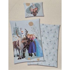 Frozen dekbedovertrek 140x200 cm - Bedset Frozen dekbed Elza en Anna - dubbelzijdige print - kinderdekbedovertrek frozen - dekbedhoes