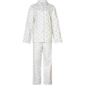 Lunatex dames pyjama flanel - maat XXL - Vos - ivoor