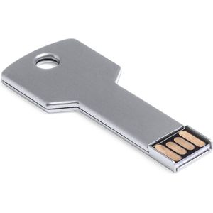 Sleutel USB stick - Geheugenkaart - Met een opslagcapaciteit van 16GB - Aluminium - Zilver