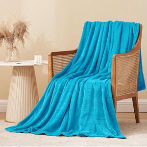 Inovra ® Extra Grote Super Zachte Fleece Deken voor Bank en Bed in Turquoise Petrol, 150 x 200 cm