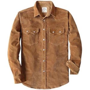 Herenoverhemd van corduroy met lange mouwen - Casual vintage stijl