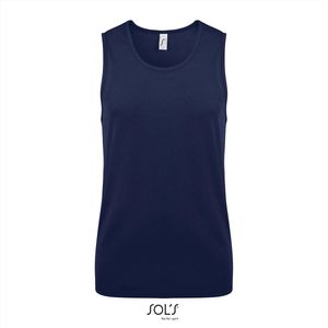 Set 2 stuks Donker Blauwe Tanktop / sportshirt Sol's maat S