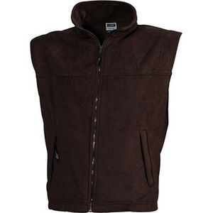James and Nicholson Unisex Vlies Vest (Bruin)