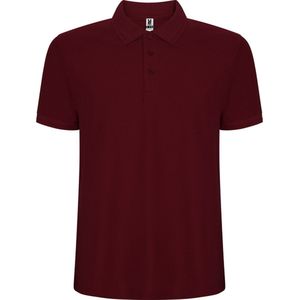 Donker Rode heren unisex Polo korte mouwen Pegaso merk Roly maat S