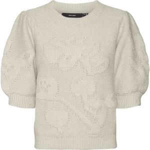 VERO MODA - VMAIRE 2/4 O-NECK - Pullover - Wit - Gebreid