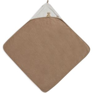 Jollein - Badcape Teddy Bear - Meerkleurig - 100% Badstof Katoen - Baby Handdoek met Badcape, Omslagdoek, Badponcho - 75x75 cm