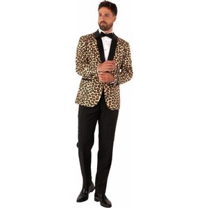 OppoSuits The Jag - Heren Tuxedo Smoking met Vlinderdas - Chique - Carnaval - Beige - Maat EU 60