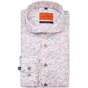 Suitable - Melange Overhemd - Multicolour - Slim-fit - Katoen - Lange Mouw - Paisley