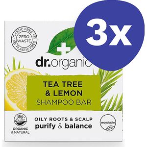 Dr Organic Tea Tree & Citroen Shampoo Bar (3x 75gr)