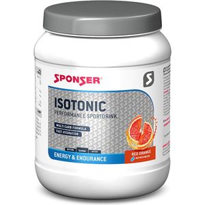 Sponser Sport Food Isotonic 1000g Rood Oranje Energiedrank Transparant