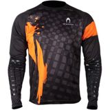 HO Soccer Adikt Pro Orange Blast Keepersshirt met lange mouwen en bekleding, vergemakkelijkt balcontrole, uniseks, kinderen, oranje/zwart, maat 14XS