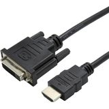 HDMI (m) - DVI-D Dual Link (v) adapter / zwart - 0,15 meter