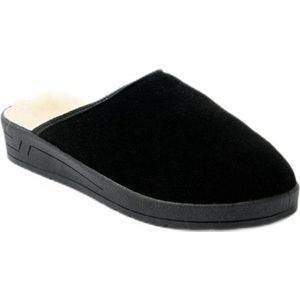 Gemengd lederen comfort wijdte muiltje met voering