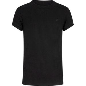 Indian Blue meiden t-shirt met rib contrast Black