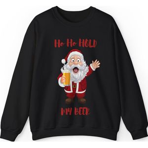 Foute kersttrui heren - kersttrui met tekst HoHoHOLDmybeer - maat XL - Kersttrui met tekst