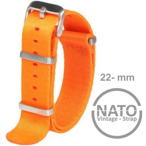 22mm Nato Strap ORANJE - Vintage James Bond - Nato Strap collectie - Mannen - Horlogebanden - 22 mm bandbreedte