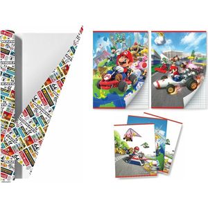 Mario Kart Schoolpakket kaftpapier voor schoolboeken en schriften