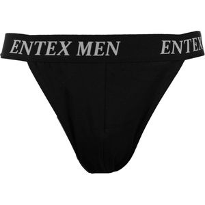 Entex heren tanga slip - Elastisch katoen - Tanga heren onderbroek - Ondergoed - M - Zwart