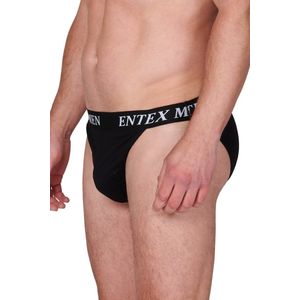 Entex heren tanga slip - Elastisch katoen - M - Zwart