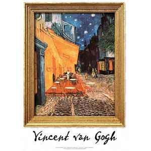 Kliko sticker - Vincent van Gogh 'Caféterras bij nacht' - afvalbak stickers - vuilnisbak - CoverArt