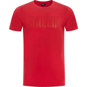 Ballin Amsterdam - Heren Slim fit T-shirts Crewneck SS - Red - Maat XXL