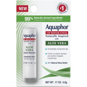 Aquaphor natuurlijk Lip Repair Stick met aloë vera en natuurlijke sheaboter - hydraterende lippenbalsemstick verlicht onmiddellijk droogheid en kalmeert gesprongen lippen,