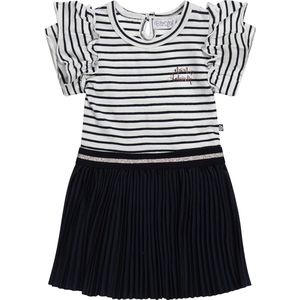 Dirkje Gestreepte A-lijn Jurk Dress Ss Blauw