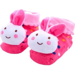Super schattige babysokken - Baby Sokken - New born sokken - Kraamcadeau voor Jongen of Meisje - Babyshower Cadeau - Kraammand - Dierensokken - Konijn