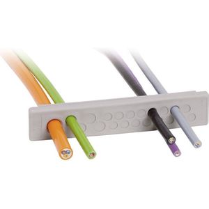 Icotek KEL-DP-E 46/7 Kabeldoorvoeringsplaat Klem-Ø (max.): 8.3 mm Elastomeer Grijs 1 stuk(s)