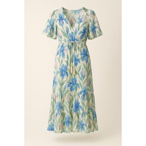 Sensations Paris Maxi Jurk – Bloemenprint – One Size – Luchtig & Elegant met Speelse Touwceintuur