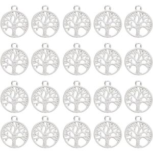 20 stuks levensboom sieradenverbinders voor macramé-hangers en armbanden