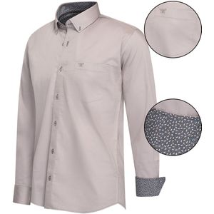 Cappuccino Italia - Stretch Overhemd - Lichtgrijs - Heren Overhemd