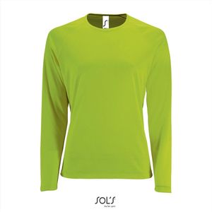 SOL'S Women´s Long Sleeve Sports T-Shirt Sporty L02072 - Neon Green - M