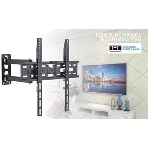 Vizyon VZD 55 | 26-43 Inch | Universele Tv Muurbeugel | Wand Ophang TV Beugel Steun | Wall Mount Houder | Televisiebeugel Wandsteun Ophangsysteem | Draaibaar & Kantelbaar | Voor Schermen Van 32 inch - 43 inch | Zwart
