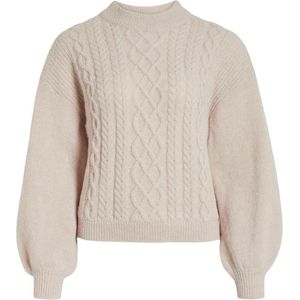 Vila Trui Vichinti O-neck Cable Knit Top-noos 14084204 Birch Dames Maat - XS