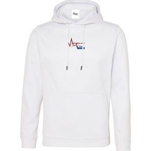 FitProWear Polyester Hoodie Dutch - Unisex -  Wit - Maat XXXL / 3XL - Mannen / Vrouwen - Sporttrui - Hoodie - Trui - Sweater - Polyester trui - Trui Capuchon - Sportkleding - Casual Kleding