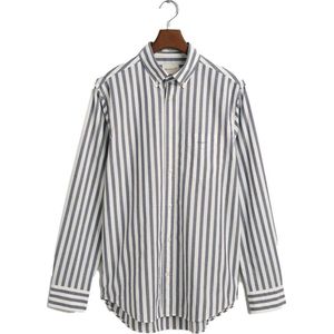Gant Reg Stripe Shirt Met Lange Mouwen Blauw,Grijs 2XL Man