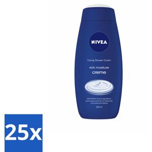 NIVEA - Douchecrème - Rijke Hydratatie - Voedend Huidgevoel - 500 ml - Bulkverpakking - 25 stuks