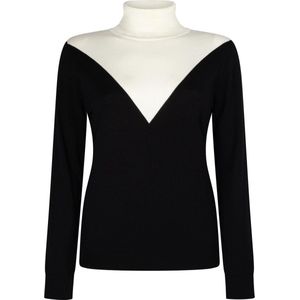 Zoso Trui Luxury Knitted Sweater Roos 235 0144 Black/off White Dames Maat - L