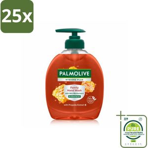 25 x Palmolive - Hygiëne Plus Family - Handzeep Met Pomp - Voor het Hele Gezin - 300 ml - Grootverpakking - Handzeep - Vloeibare Zeep - Gezin - Hygiëne - Bacteriën